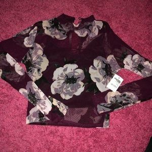 Charlotte russe long sleeve crop top